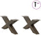 vidaXL - Salontafelpoten - 2 - st - X-vormig - 70x(30-31) - cm - staal - naturel