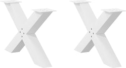 vidaXL - Salontafelpoten - 2 - st - X-vormig - 70x(42-43) - cm - staal - wit