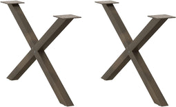 vidaXL - Salontafelpoten - 2 - st - X-vormig - 70x(42-43) - cm - staal - naturel