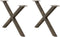 vidaXL - Salontafelpoten - 2 - st - X-vormig - 70x(42-43) - cm - staal - naturel