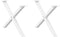 vidaXL - Salontafelpoten - 2 - st - X-vormig - 70x(42-43) - cm - staal - wit
