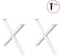 vidaXL - Salontafelpoten - 2 - st - X-vormig - 70x(42-43) - cm - staal - wit