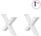 vidaXL - Salontafelpoten - 2 - st - X-vormig - 70x(42-43) - cm - staal - wit