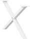 vidaXL - Salontafelpoten - 2 - st - X-vormig - 70x(42-43) - cm - staal - wit