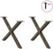 vidaXL - Salontafelpoten - 2 - st - X-vormig - 70x(42-43) - cm - staal - naturel