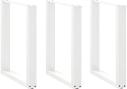vidaXL - Salontafelpoten - 3 - st - U-vormig - 70x(72-73) - cm - staal - wit