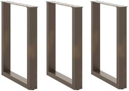 vidaXL - Salontafelpoten - 3 - st - U-vormig - 70x(72-73) - cm - staal - naturel