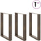 vidaXL - Salontafelpoten - 3 - st - U-vormig - 70x(72-73) - cm - staal - naturel