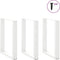 vidaXL - Salontafelpoten - 3 - st - U-vormig - 70x(72-73) - cm - staal - wit