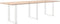 vidaXL - Salontafelpoten - 3 - st - U-vormig - 70x(72-73) - cm - staal - wit