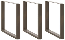 vidaXL - Salontafelpoten - 3 - st - U-vormig - 80x(72-73) - cm - staal - naturel