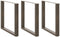 vidaXL - Salontafelpoten - 3 - st - U-vormig - 80x(72-73) - cm - staal - naturel