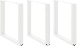 vidaXL - Salontafelpoten - 3 - st - U-vormig - 90x(72-73) - cm - staal - wit