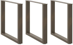 vidaXL - Salontafelpoten - 3 - st - U-vormig - 90x(72-73) - cm - staal - naturel
