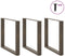 vidaXL - Salontafelpoten - 3 - st - U-vormig - 90x(72-73) - cm - staal - naturel