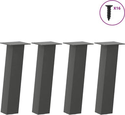 vidaXL - Salontafelpoten - 4 - st - 30 - cm - staal - antraciet