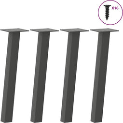vidaXL - Salontafelpoten - 4 - st - 30 - cm - staal - antraciet