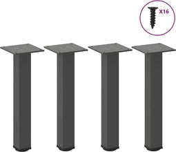 vidaXL - Salontafelpoten - 4 - st - 42-44 - cm - staal - antraciet