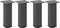 vidaXL - Salontafelpoten - 4 - st - 42-44 - cm - staal - antraciet