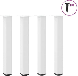 vidaXL - Salontafelpoten - 4 - st - 72-74 - cm - staal - wit