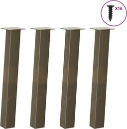 vidaXL - Salontafelpoten - 4 - st - 72 - cm - staal - naturel