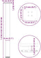 vidaXL - Salontafelpoten - 4 - st - 90-92 - cm - staal - antraciet
