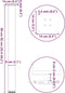 vidaXL - Salontafelpoten - 4 - st - 90-92 - cm - staal - zwart