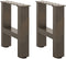vidaXL - Salontafelpoten - naturel - staal - 2 - st - 40x(30-31) - cm - staal