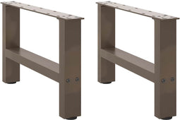 vidaXL - Salontafelpoten - naturel - staal - 2 - st - 50x(30-31) - cm - staal