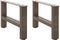 vidaXL - Salontafelpoten - naturel - staal - 2 - st - 50x(30-31) - cm - staal