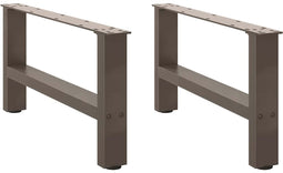 vidaXL - Salontafelpoten - naturel - staal - 2 - st - 60x(30-31) - cm - staal