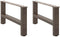 vidaXL - Salontafelpoten - naturel - staal - 2 - st - 60x(30-31) - cm - staal