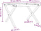 vidaXL - Salontafelpoten - X-frame - 50x40x38 - cm - gietijzer