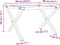 vidaXL - Salontafelpoten - X-frame - 60x40x38 - cm - gietijzer