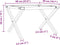 vidaXL - Salontafelpoten - X-frame - 60x50x38 - cm - gietijzer
