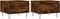 vidaXL - Salontafels - 2 - st - 50x46x35 - cm - bewerkt - hout - gerookt - eikenkleurig