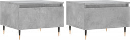 vidaXL - Salontafels - 2 - st - 50x46x35 - cm - bewerkt - hout - betongrijs