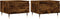 vidaXL - Salontafels - 2 - st - 50x46x35 - cm - bewerkt - hout - gerookt - eikenkleurig