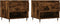 vidaXL - Salontafels - 2 - st - 50x46x50 - cm - bewerkt - hout - gerookt - eikenkleurig