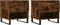vidaXL - Salontafels - 2 - st - 50x46x50 - cm - bewerkt - hout - gerookt - eikenkleurig