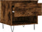 vidaXL - Salontafels - 2 - st - 50x46x50 - cm - bewerkt - hout - gerookt - eikenkleurig