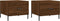 vidaXL - Salontafels - 2 - st - 50x50x40 - cm - bewerkt - hout - bruin - eikenkleur