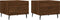 vidaXL - Salontafels - 2 - st - 50x50x40 - cm - bewerkt - hout - bruin - eikenkleur