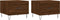 vidaXL - Salontafels - 2 - st - 50x50x40 - cm - bewerkt - hout - bruin - eikenkleur