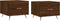 vidaXL - Salontafels - 2 - st - 50x50x40 - cm - bewerkt - hout - bruin - eikenkleur