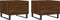 vidaXL - Salontafels - 2 - st - 50x50x40 - cm - bewerkt - hout - bruin - eikenkleur