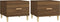 vidaXL - Salontafels - 2 - st - 50x50x40 - cm - bewerkt - hout - bruin - eikenkleur