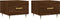 vidaXL - Salontafels - 2 - st - 50x50x40 - cm - bewerkt - hout - bruin - eikenkleur