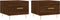 vidaXL - Salontafels - 2 - st - 50x50x40 - cm - bewerkt - hout - bruin - eikenkleur