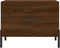 vidaXL - Salontafels - 2 - st - 50x50x40 - cm - bewerkt - hout - bruin - eikenkleur